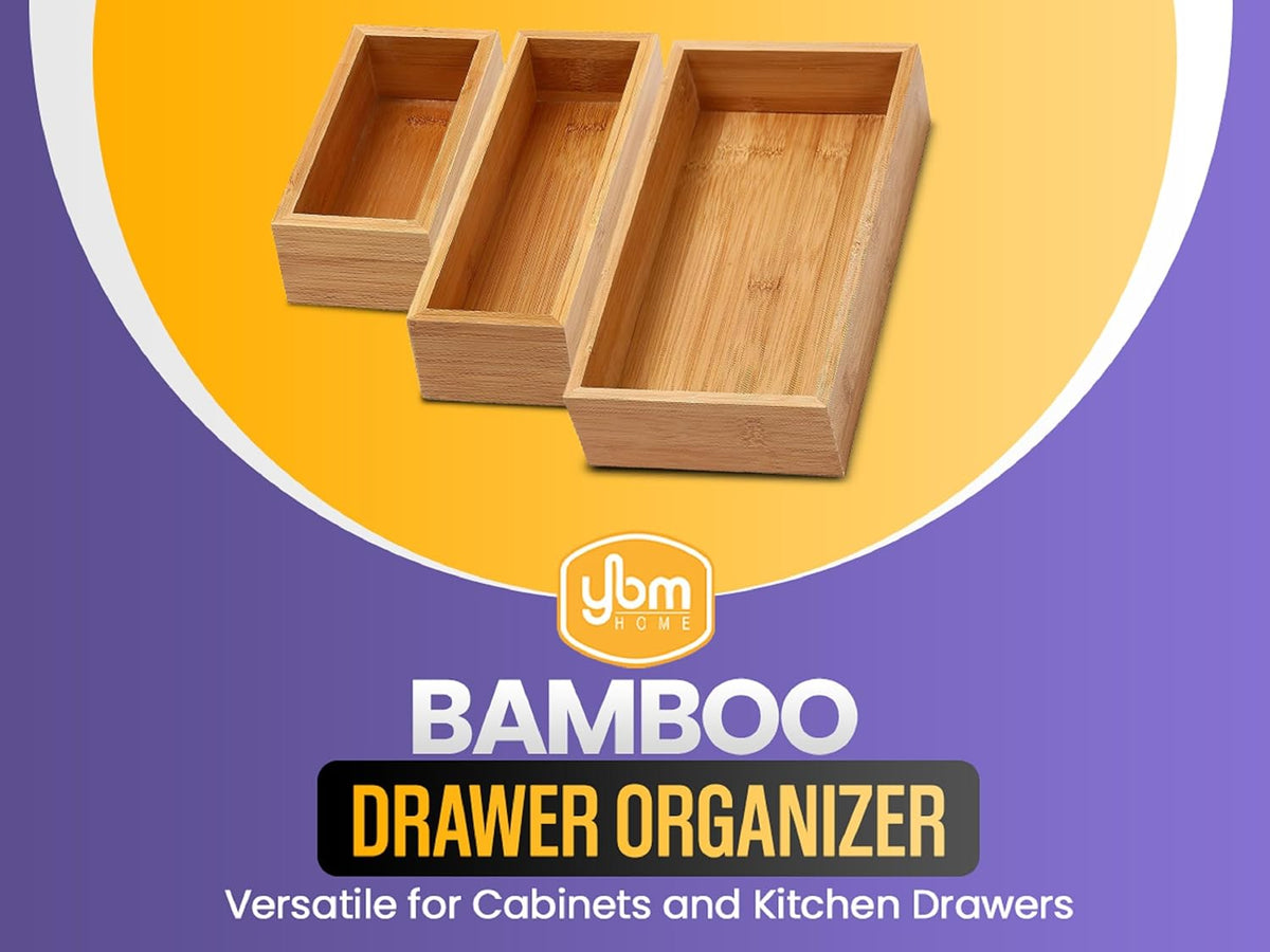 YBM Home 319-2 Drawer Organizer Storage Box, Natural 10x14x2