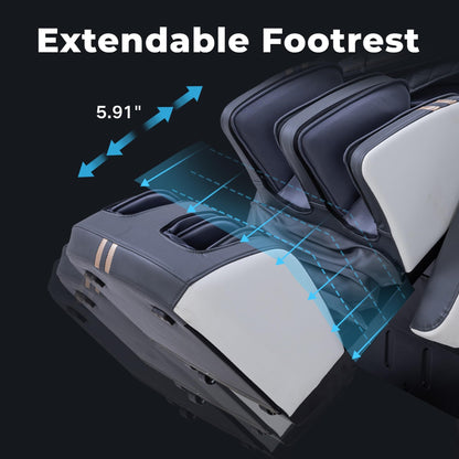 MassaMAX 4D Full Body Massage Chair for Daily Comfort Upgrade-Yoga Stretch, AI Voice Control, 55" SL Track, Zero Gravity, Extendable Footrest, 15 Modes, Foot Rollers, Waist & Calves Heating with Cover