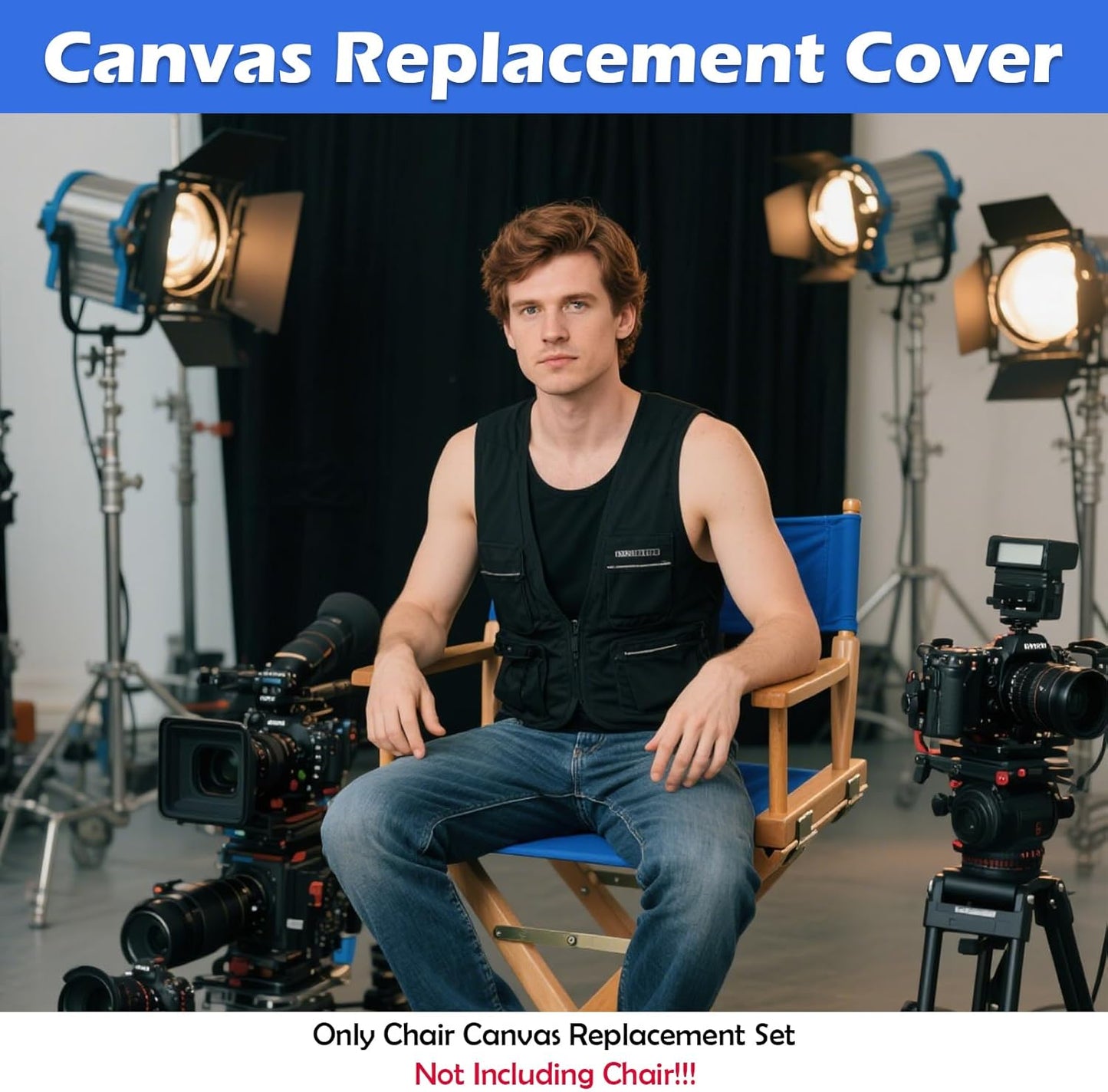 18''L 15''W 2 Set 18'' 19.7''L 6.3''W STAY GENT X Directors Chair Replacement Canvas for Director Chairs, Replacement