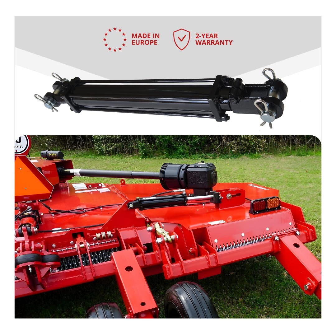 Magister Hydraulics Double Acting Hydraulic Cylinder - AG Tie-Rod Hydraulic Cylinder 2500 PSI Agriculture Standard 2.5" bore 24" Stroke (2.5x24)
