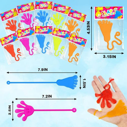 Leetous Bulk Toys - 60 PCS Sticky Hands & Feet Party Favors | Non-Candy Goodie Bag Fillers for Kids