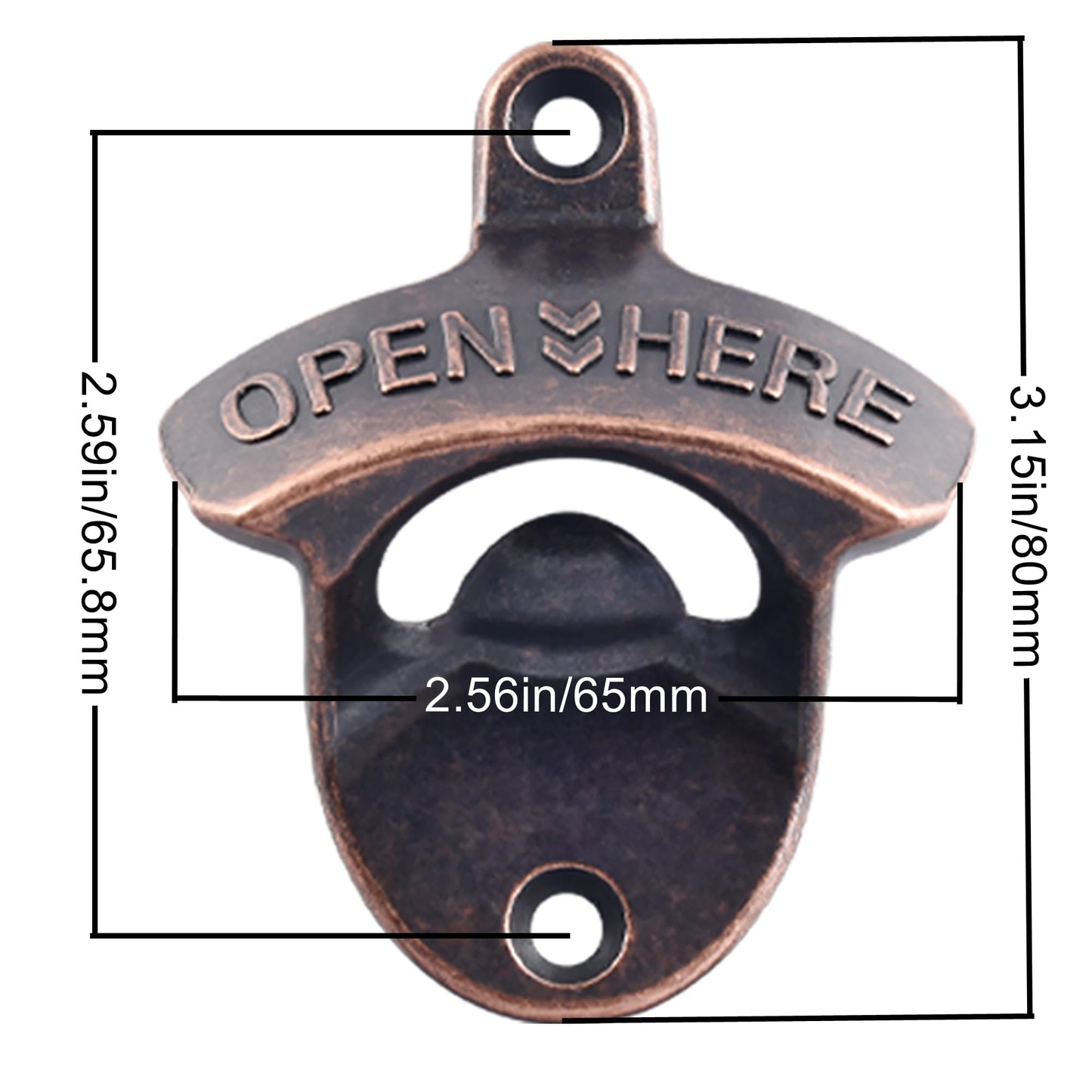 HAIICEN 12 PCS Bulk Bottle Opener Wall Mounted Old Fashioned, Antique Copper Mountable Beer Bottle Cap Opener for Wood DIY Man Cave