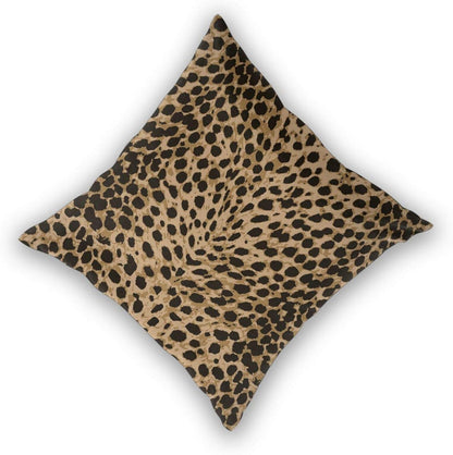 Leopard Skin Wild Animal Print Throw Pillow Cover Set of 2, Decorative Square Pillowcase for Bedroom, Living Room