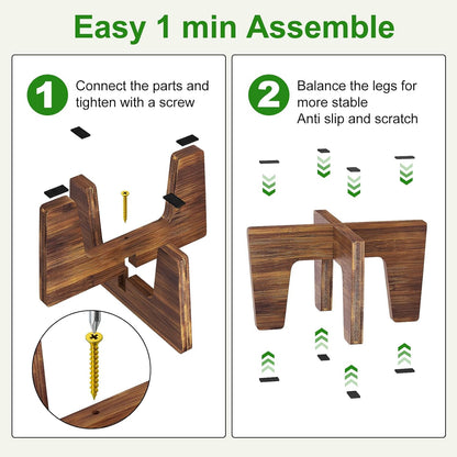 12 (2 pack)) Plant Stands Indoor Outdoor, Plant Risers for Inside Pots Sturdy Short Plants Holder, Flower Pot Stand