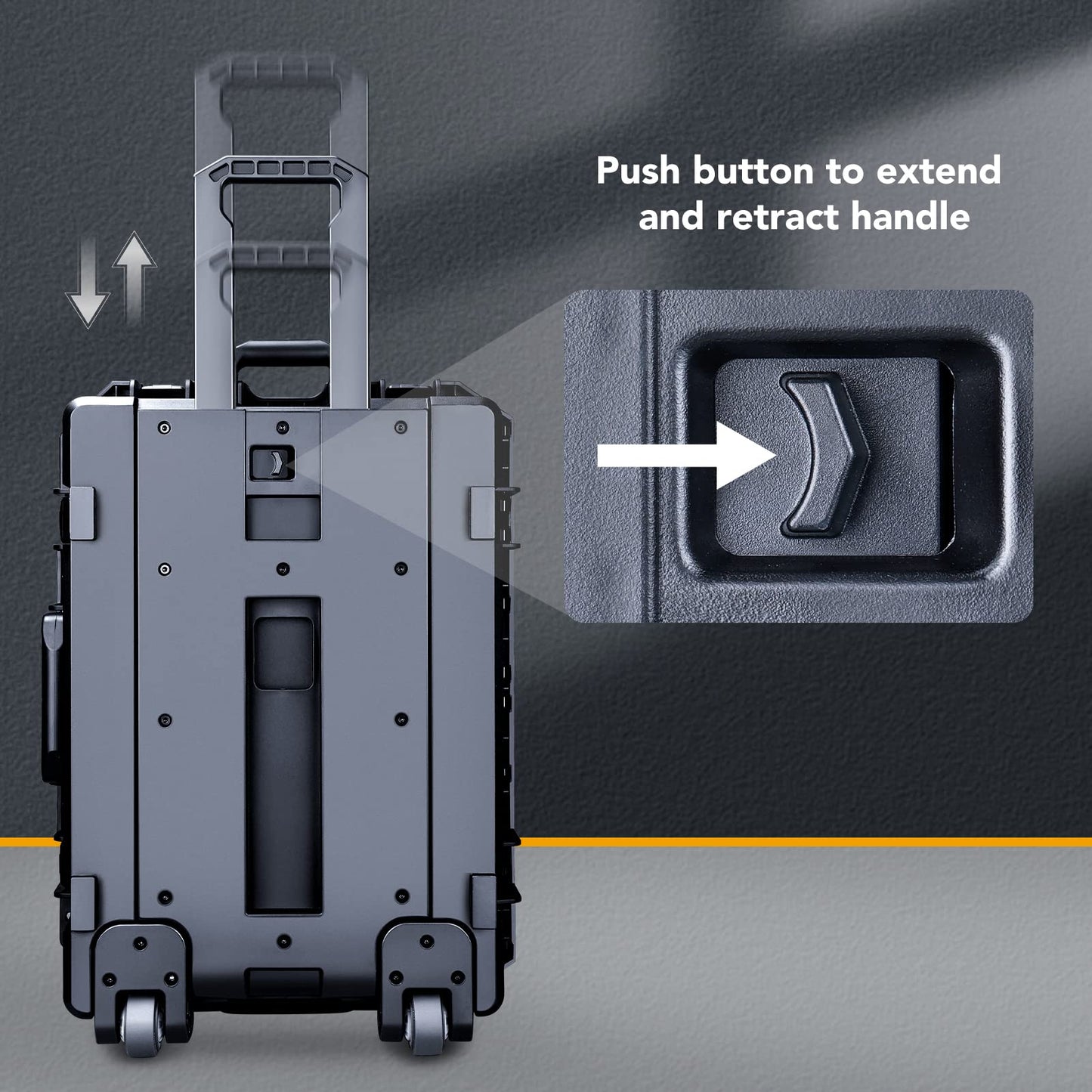 Lykus HC-6030 Large Waterproof Hard Case with Wheels and Customizable Foam, Interior Size 23.5x16.8x10.7 inch, Suitable for large electronic equipment and more