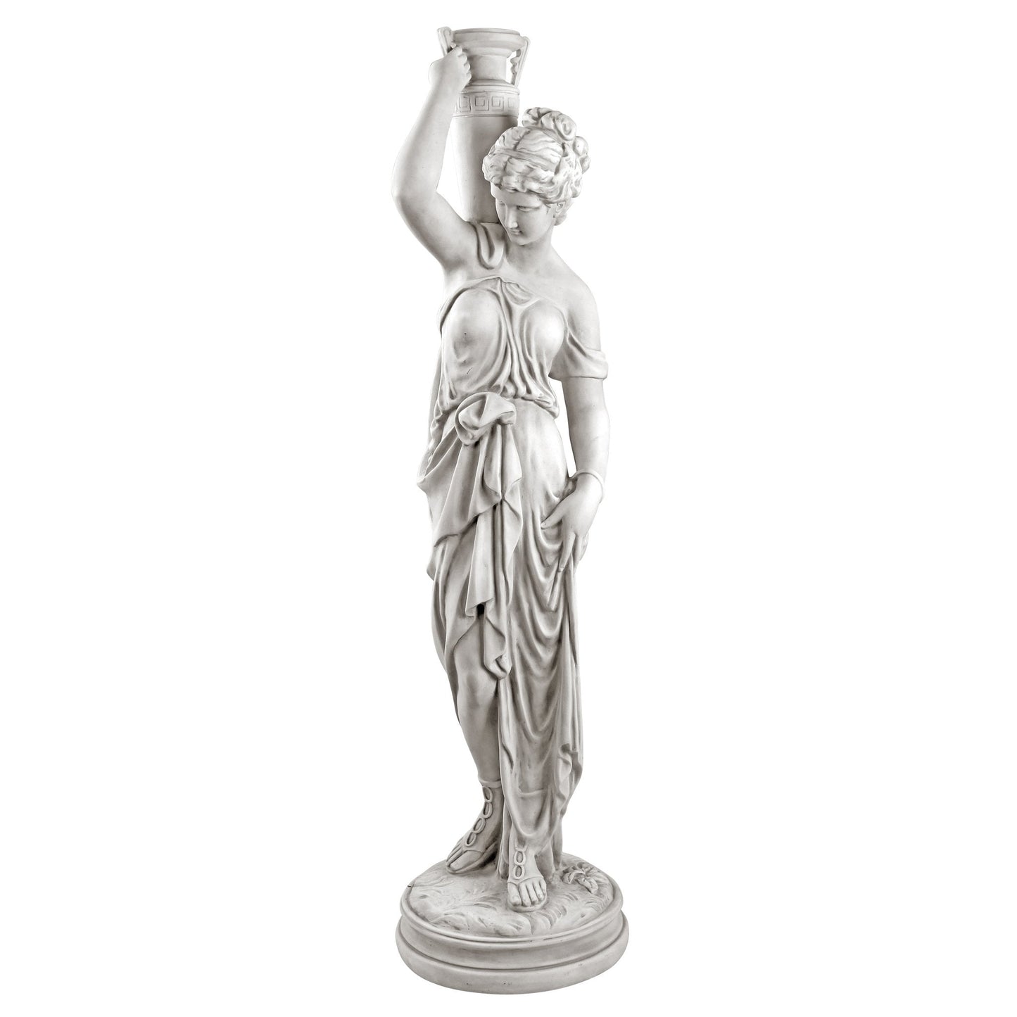 Design Toscano Dione the Divine Greek Water Woman Indoor/Outdoor Garden Statue, Grande, 38 inches tall, Cast Stone Resin, Antique Stone Finish