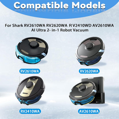 Shark 6-Pack Mop Pads - Compatible with Matrix Plus AI Ultra Robot Vacuums | AV2610WA, RV2610WA, RV2610BTUS, AV2620WA, AV2630WA, RV2410WD, RV2402WD