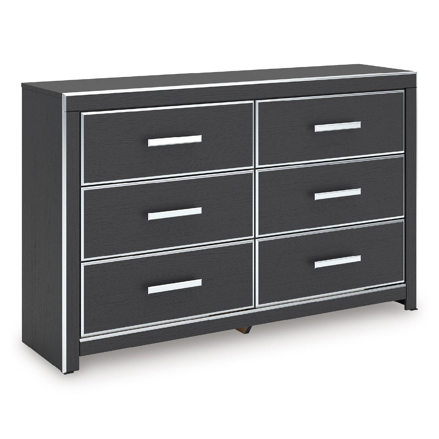 Signature Design by Ashley Ravalori Contemporary 6-Drawer Dresser with Wood Finish, Black