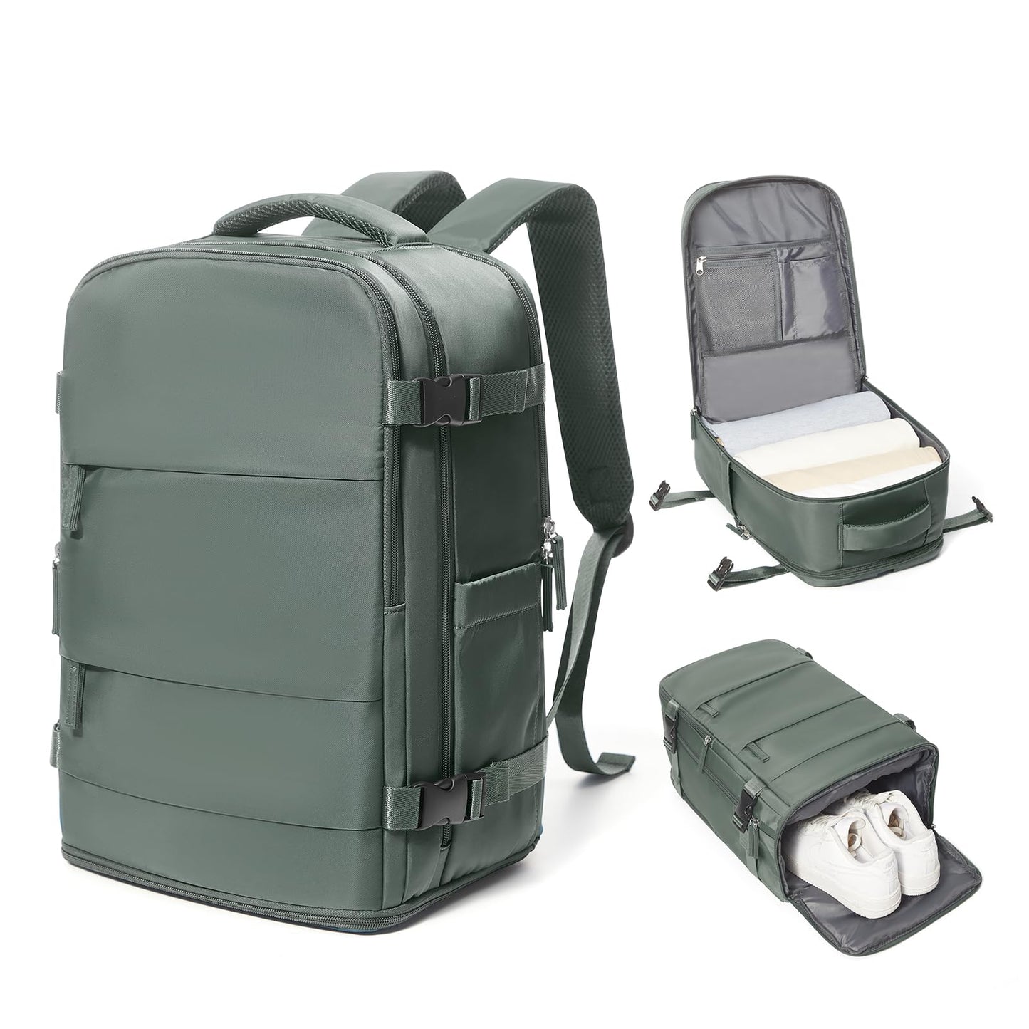 coowoz Travel Backpack Carry On for Women Man Gym Backpacks with Laptop Compartment Mochila de Viaje Teacher Personal Item Backpack Airplane Accessories Must Haves Grey Small