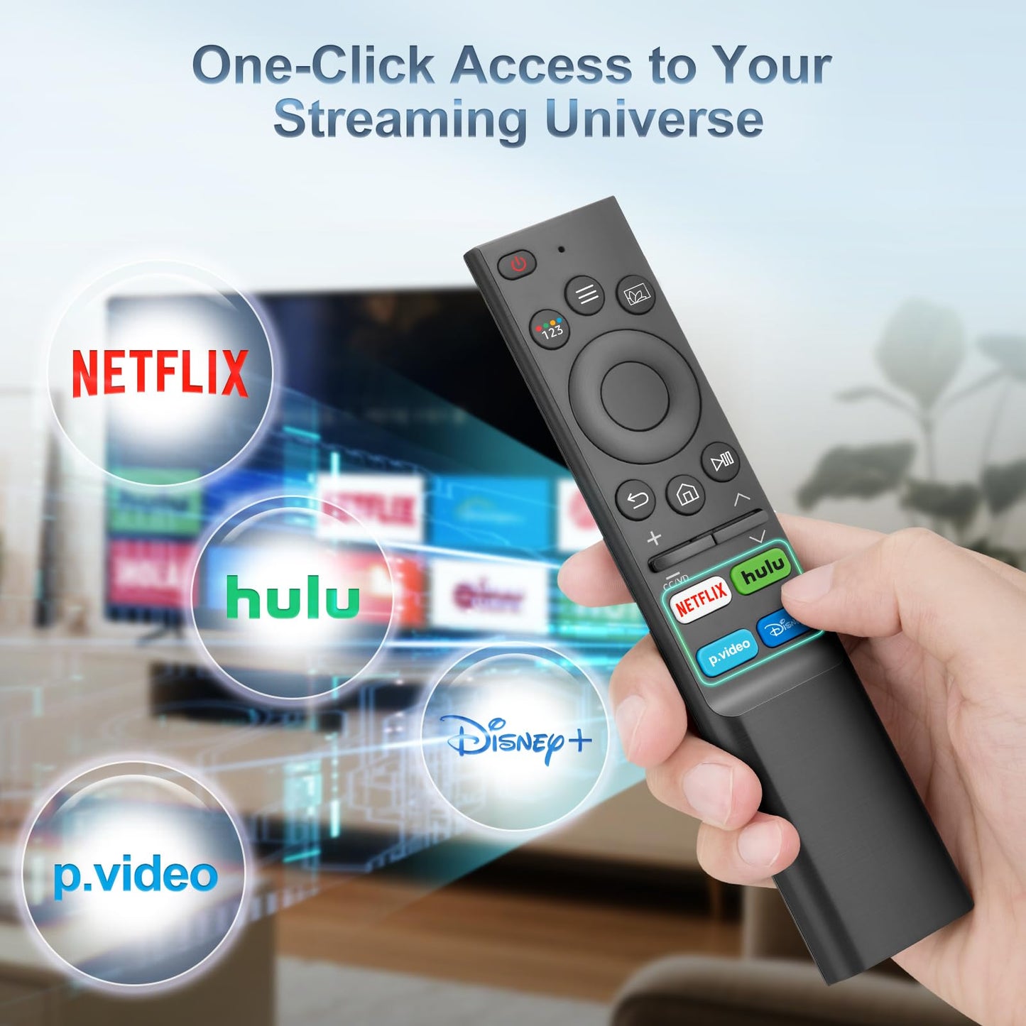 Voice Remote Control Replacement for Hisense Smart Google TV，Compatible with Hisense QLED UHD Mini-LED ULED Google TVs