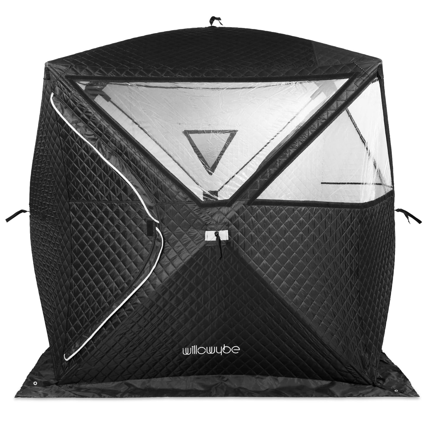 WILLOWYBE Outdoor Sauna Tent Pro - 4-Person, All-Weather, Insulated, Solid, Panoramic View, Easy Setup