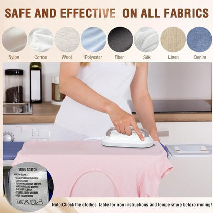 Biupky Mini Travel Iron - Fast Heating 300W with Ceramic Non-Stick Soleplate | Lightweight 0.8lbs