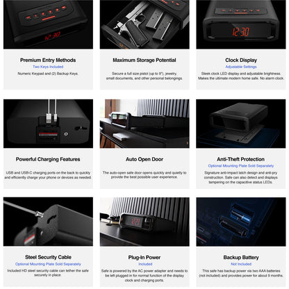 VAULTEK DS2e Smart Station™ Essential Model with Digital Keypad + Auto Open Drawer + Charging Ports
