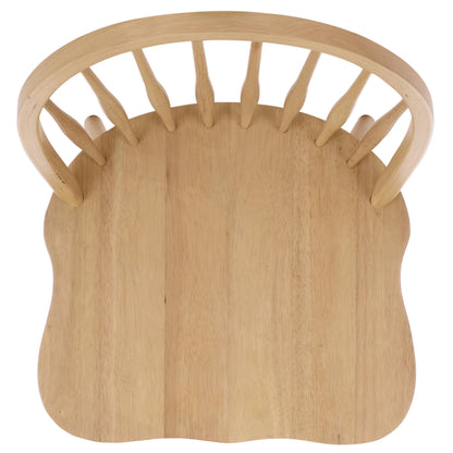 SAFAVIEH Furniture - Wendall Chair Set of 2 - Natural Solid Wood - Windsor Style High Back Spindle Chair - Ideal for Dining Room, Kitchen, 18" Seat Height (DCH8509B-SET2)