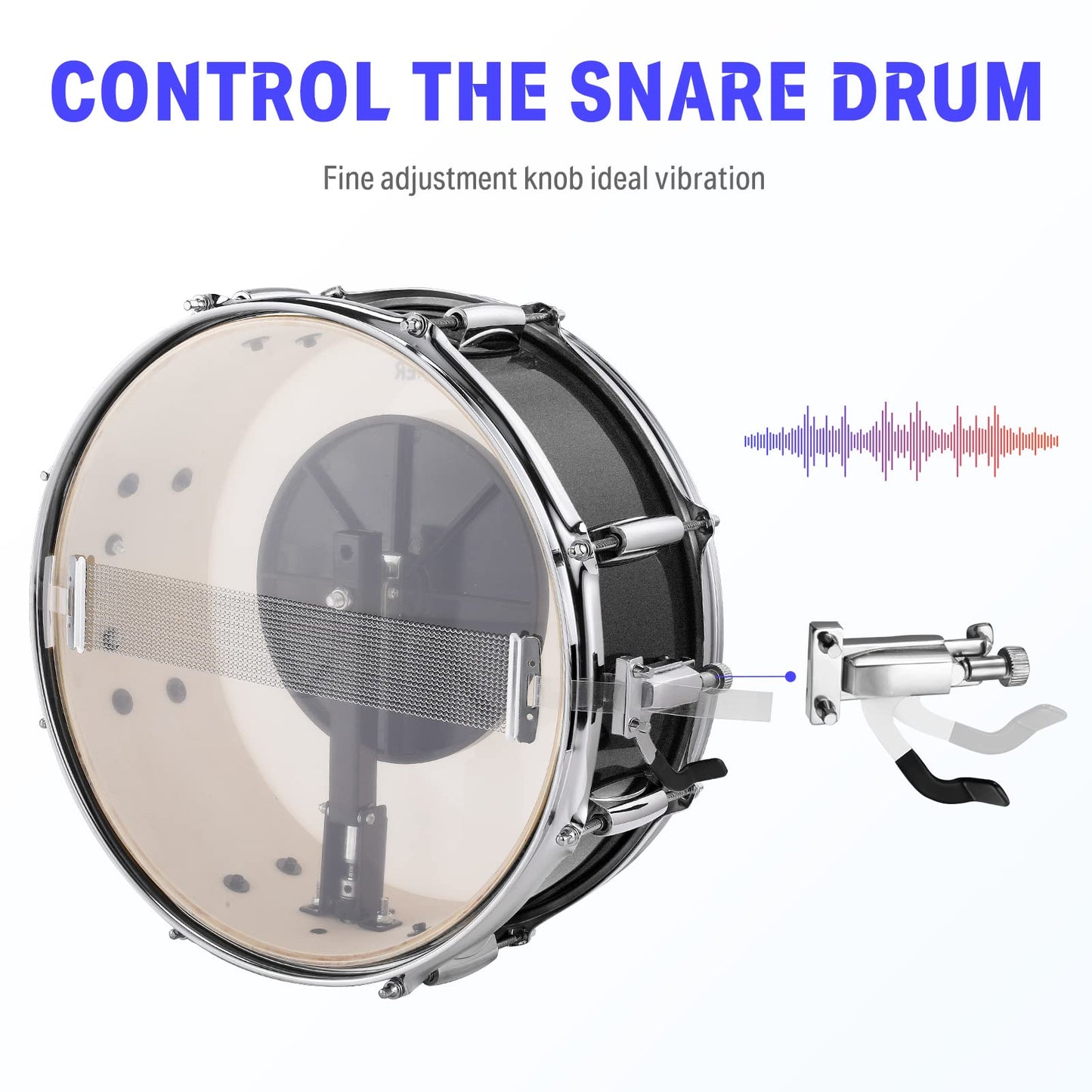 Donner Drum Set Adult with Practice Mute Pad,5-Piece 22 inch Full Size Acoustic Drum Kit, Black- DDS-520
