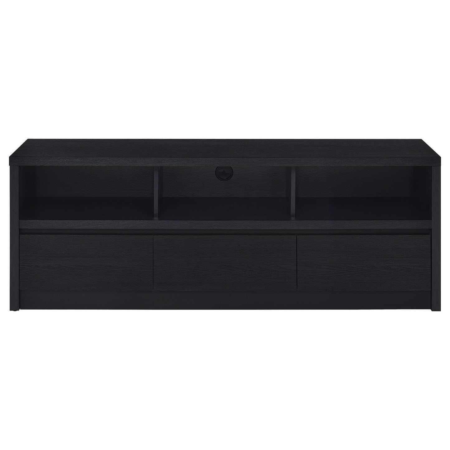 Coaster Home Furnishings Rutland 59-Inch TV Stand and Media Console Black, 3-Drawer Entertainment Center
