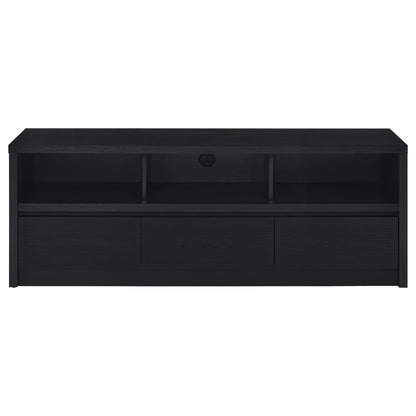 Coaster Home Furnishings Rutland 59-Inch TV Stand and Media Console Black, 3-Drawer Entertainment Center