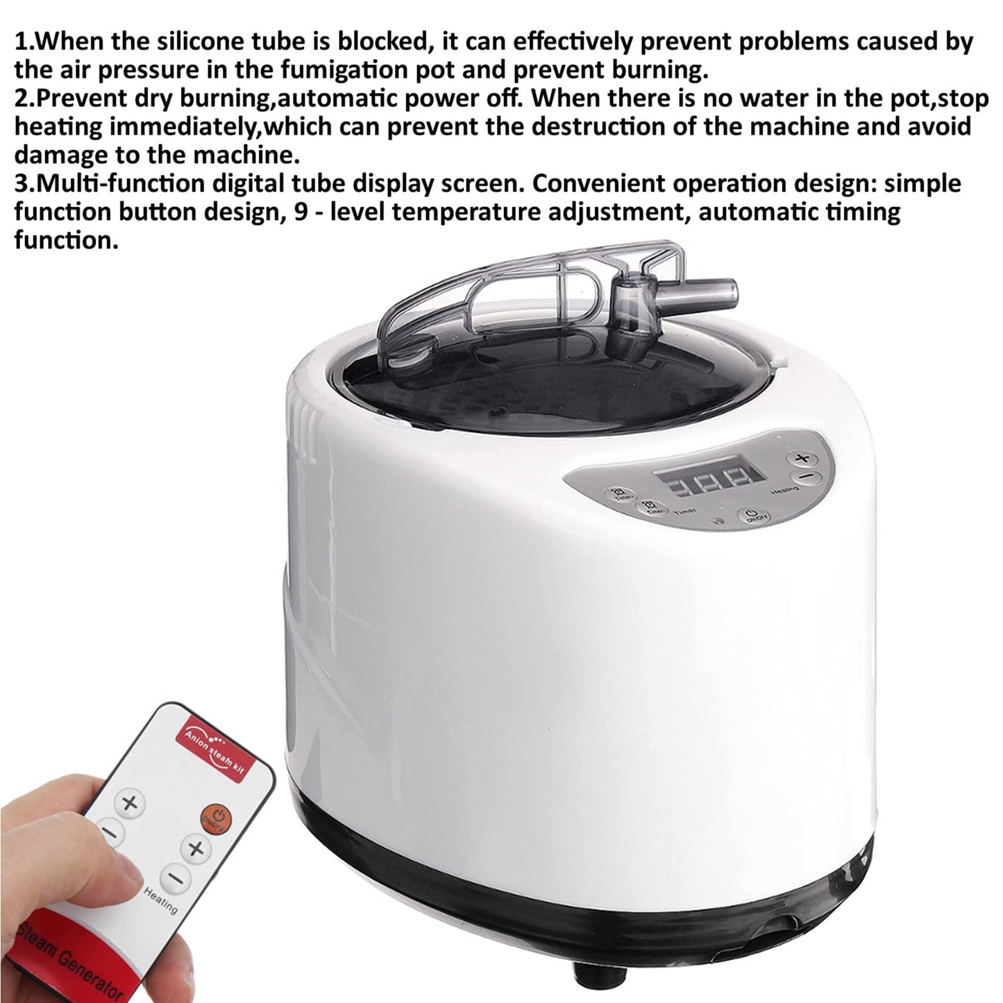 Home Sauna Steamer and Tent 2L Sauna Portable with 9 Files Temperature Adjustment for Increasing Blood Circulation/Reducing Fatigue/Detoxifying (Sauna Tent Purple)