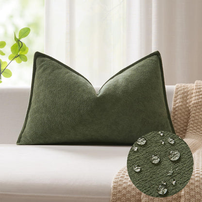 14x20 Inch 1 Pack Kevin Textile Lumbar Pillow Cover Soft Boucle Textured Decorative Waterproof Rectangle Cushion