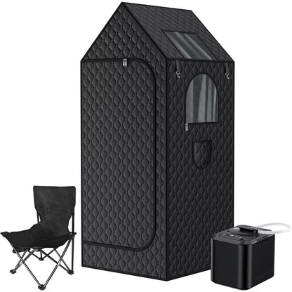 YXKJZHF Portable Sauna Box for Home Spa Full Body, Personal Steam Sauna Tent Steam Room with 3L Steamer, 1000W, 110V
