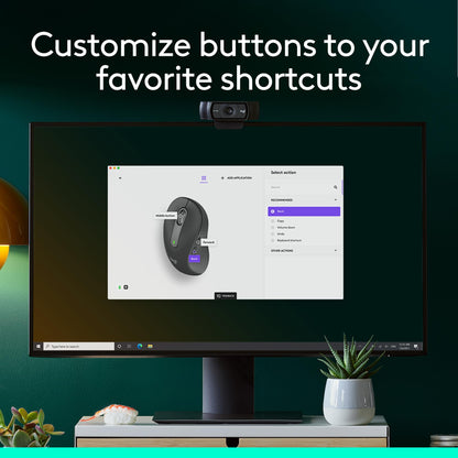 Logitech Wireless Mouse Signature M650 L Full Size - Large Hands, 2-Year Battery, Silent Clicks, Customizable Buttons, Bluetooth, PC/Mac/Chromebook - Black, Right-Handed, Large