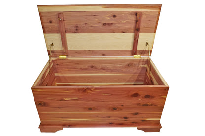 DutchCrafters Rustic Solid Wood Natural Wooden Cedar Chest, Aromatic Cedar Scent - Linen Blanket Storage Chest, Clothes Storage Trunk, End of Bed Storage Bench - Amish Made in USA (36" Width)