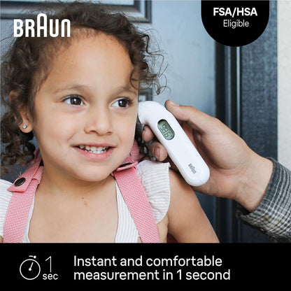 Braun ThermoScan 3 Ear Thermometer, Fast 1 Second Measurement, Audio Fever Indicator, Digital Display, Baby and Infant Friendly, No. 1 Brand Recommended by Pediatricians