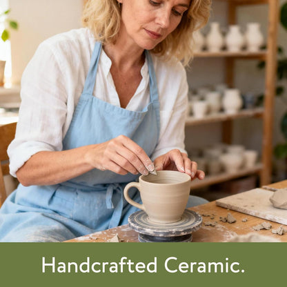 Date Night Challenge 8) Handmade Ceramic Soup Bowls with Handles - Microwave & Dishwasher Safe, Easy-Grip Design