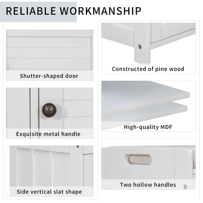 Merax Rustic Storage Bench with Removable Cushion Multifunction Shoe Cabinets for Entryway Hallway Front Door White