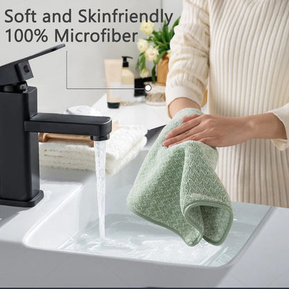 18 Set,100% Loops-6 Towels,6 Towels,6 Ycosy Piece Bath Towels Microfiber Family Bathroom Towel with Hanging Bath Hand
