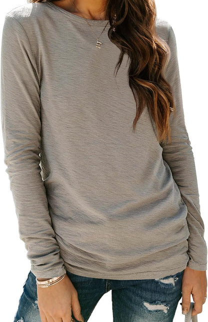 AUTOMET Long Sleeve Shirts for Women Business Casual Tops Fall Fashion Clothes Workout Plus Size Teacher Winter Outfits 2025