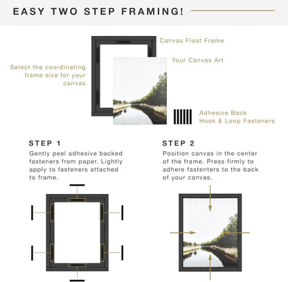 MCS Canvas Float Frames 24x30 - Black Frame for Finished Canvases, Vertical & Horizontal Wall Hanging