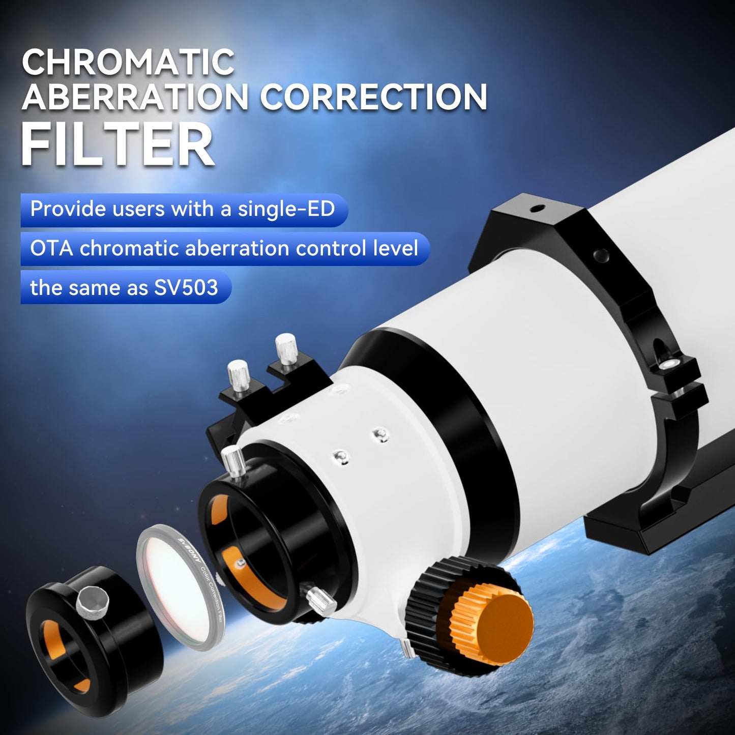 SVBONY SV48P Telescope for Adults High Powered, 102mm Large Aperture F6.5 Refractor OTA for Adults Beginner Astronomer, Astronomical Telescope for Observation of Deep Space Celestial Objective