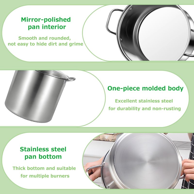 KILOGORGE 21.5QT Stainless Steel canning pot with rack and lid & canning kit set,water bath canner for canning Beginners,7 pcs Canning Supplies Kit,Compatible with natural gas and induction cookers