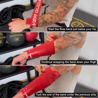 POWER GUIDANCE Muscle Floss Bands - Compression Bands - Mobility & Recovery Bands - for Improving Movement, Increasing Circulation & Reducing Soreness