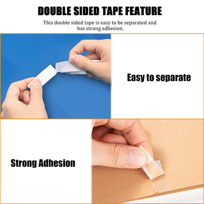 Double Sided Tape for Clothes, Fabric Tape, Double-Sided Hem Tape for Hemming, Clothing, Scrapbook Supplies, Gifts Box, Scrapbooking, Tear-by-Hand, 6 Roll Heavy Duty Multi-Size Adhesive Tape