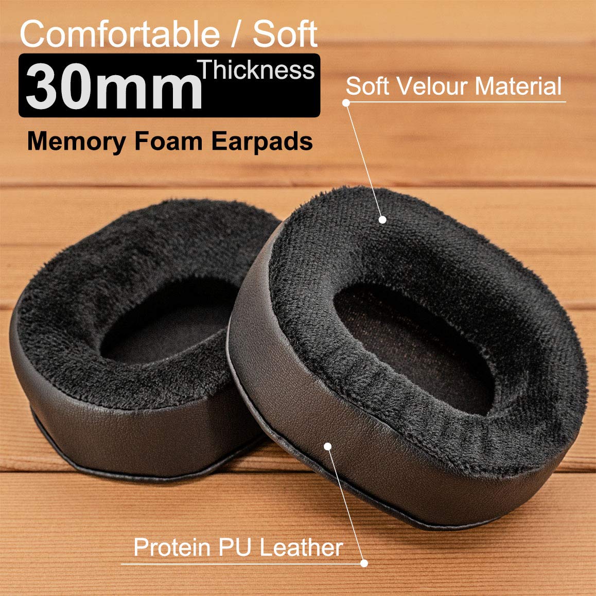 Arctis 7 Ear Cushion Replacement Ear Pads Compatible with ATH-M50x M50 M40, Arctis 7 Arctis Pro, ATH-WS1100iS, HD280 Pro, MDR-7506 V6 Headphone (Hybrid Velour)