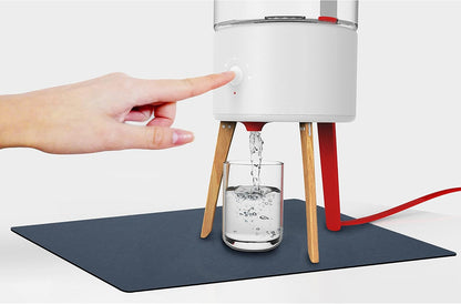 Golener Coffee Maker Rug, Coffee Bar Decor for Coffee Station, Non-slip Material Keeps Dish in Place, Marble Navy