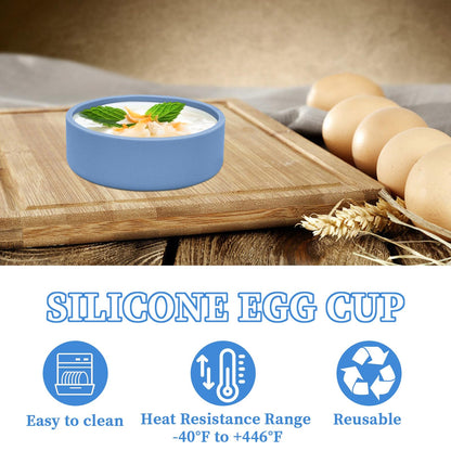 Sekonow 4 Pack Silicone Microwave Egg Cooker Poacher - Nonstick Poached Egg Maker Air Fryer Mold for Breakfast Sandwiches