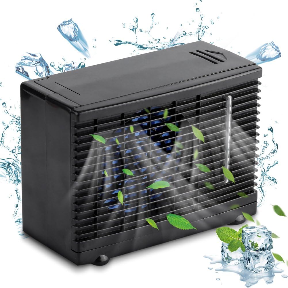 Car Cooling Fan, Portable 12V Mini Air Cooler, Compact Evaporative Water Cooling Fan for Car Truck Van SUV RV