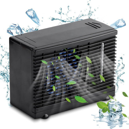 Car Cooling Fan, Portable 12V Mini Air Cooler, Compact Evaporative Water Cooling Fan for Car Truck Van SUV RV