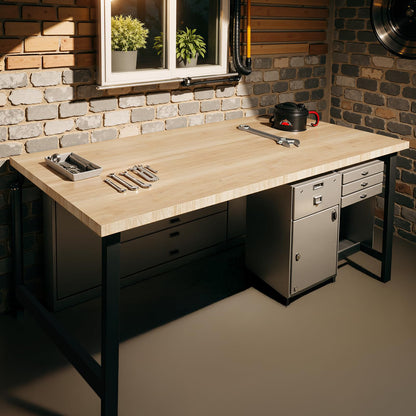 Bme Hevea Solid Wood Butcher Block Countertop, Wood Table Top, Butcher Block Desk Table Top for DIY Kitchen Island, Washer Dryer, or Workstation – Unfinished - 96" L x 25" W x 1.5" Th