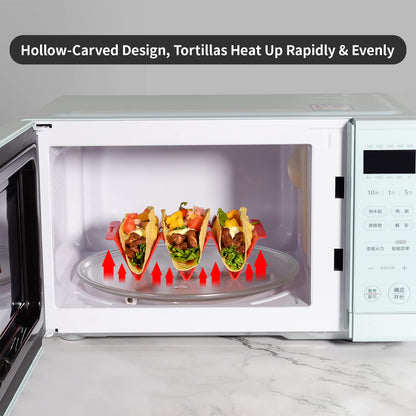 Aofure Taco Holders Set of 12, Taco Bar Serving Set for a Party, Large Taco Trays, Taco Holder Stand for Hard or Soft Taco, Taco Plate, Taco Tuesday Night, Taco Rack