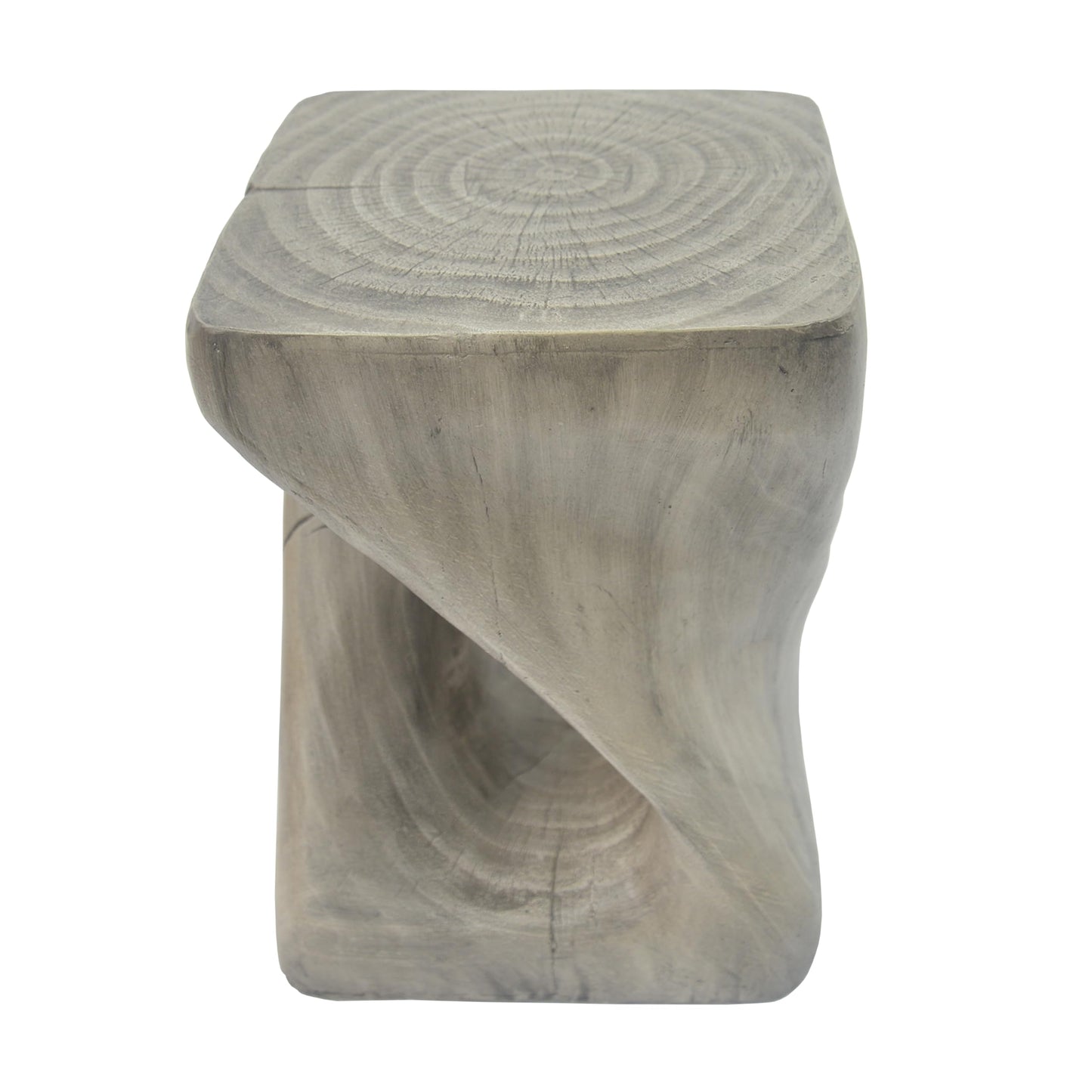 Merax Twist Shape MGO Accent Side Table Set, Unique Modern End Table with Wide Pedestal & Tabletop, Small Drink Tables for Living Room, Bedroom Night Stand Bedside Table, No Assembly Required, Grey