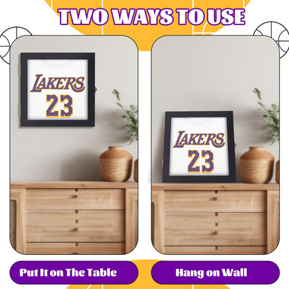 13" x 13" T Shirt Frames for Wall Display, Jersey Frame Display Case with UV Protection Acrylic, Wood Shadow Box Frame Depth of 1", Display Case for T Shirts, Jerseys, Memorabilia