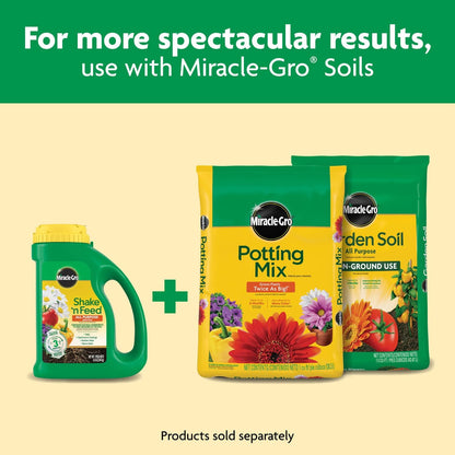 Miracle-Gro Shake 'N Feed All Purpose Plant Food - Feeds Indoor & Outdoor Plants for 3 Months | 4.5 lbs (Pack of 6)