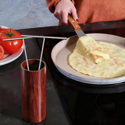 Lilithye Crepe Spreader and Spatula Kit Stainless Steel Crepe Spreader Tool 5", 7" Spreaders and 12" Spatula(3 Pcs)
