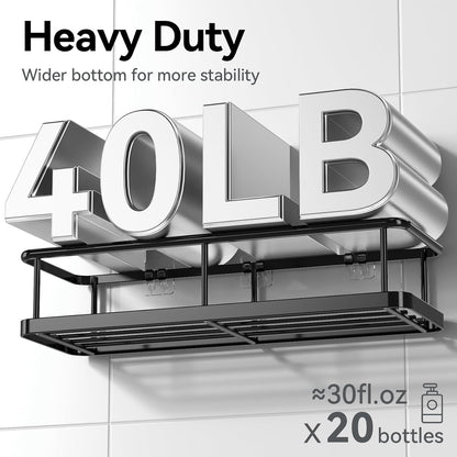 YASONIC Shower Caddy | Rustproof Adhesive Shelves for Easy Bathroom Organization | 6-Pack XXL Size
