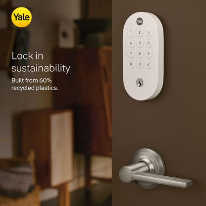 Yale Matte Black Keyed Deadbolt Smart Lock with Google Matter, YRD510-MT1-BLK