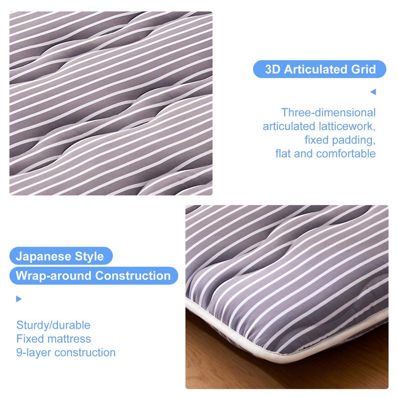 jzbearapt Premium Foam Japanese Floor Mattress Futon Mattress,100% High Density Comfortable Foam,Thicken Tatami Mat Sleeping Pad,Portable Kids Adults Sleeping Mats for Guest Room, Dormitory